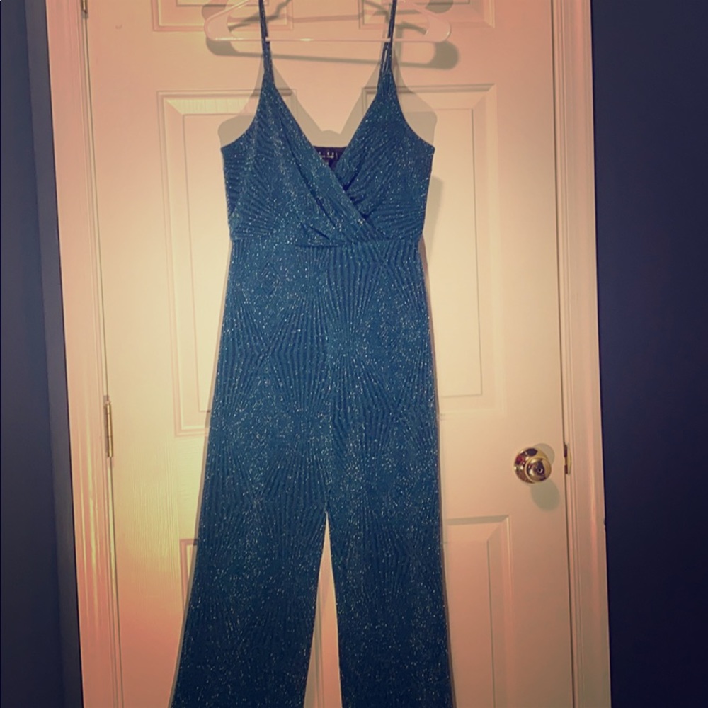 Teal Blue/Green pant suit